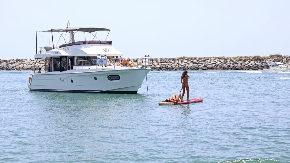 Swim stop on a private charter