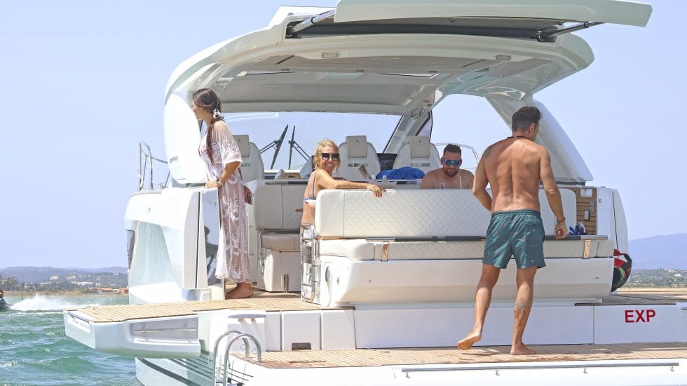 Guests on a private charter
